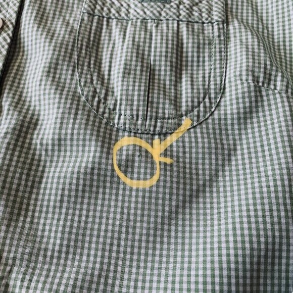Banana Republic green shirt  Pin checks pattern long sleeve  button shirt size S - Picture 4 of 14